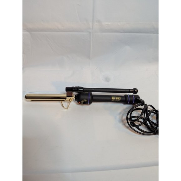 Hot Tools Pro 24K Gold Plated Curling Iron Wand Long Lasting Heat 1/2" 8' Cord - Picture 1 of 7